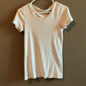 J. CREW Gray & White Tee